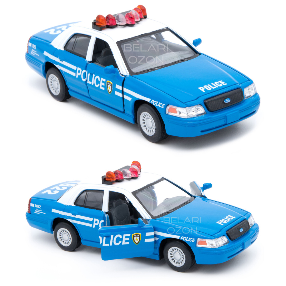 Машинка металлическая Kinsmart 1:42 Ford Crown Victoria Police Interceptor ( Форд Краун Виктория полицейский) KT5342A инерционная, двери открываются -  купить с доставкой по выгодным ценам в интернет-магазине OZON (555117538)