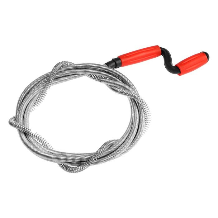 Трос сантехнический Zein, оцинкованный, с вращающейся ручкой, d-9 мм, L ...