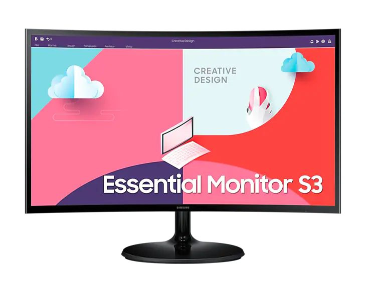 Samsung 27" Монитор Essential Monitor S3 LS27C362EAIXCI, черный #1