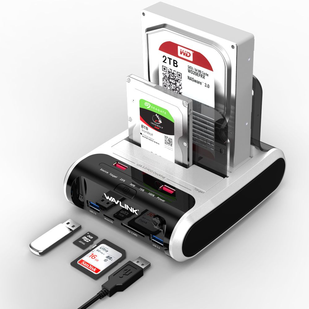 Wavlink Док-станция для жестких дисков USB 3.0 на SATA для автономного ...