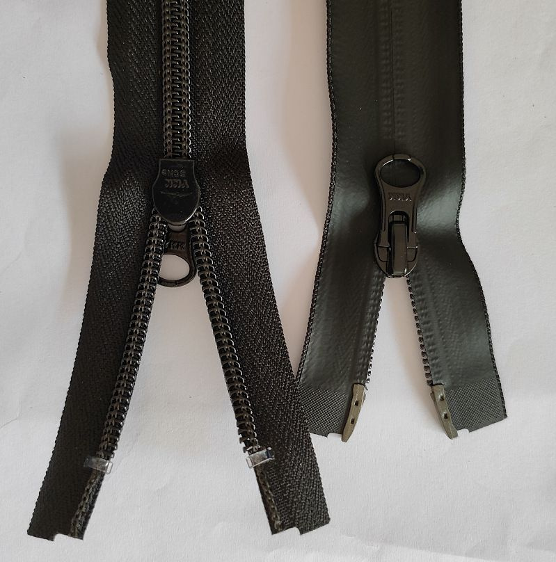 Застежка-молния водонепроницаемая, обратная, черная. YKK. Тип 5. Длина ...