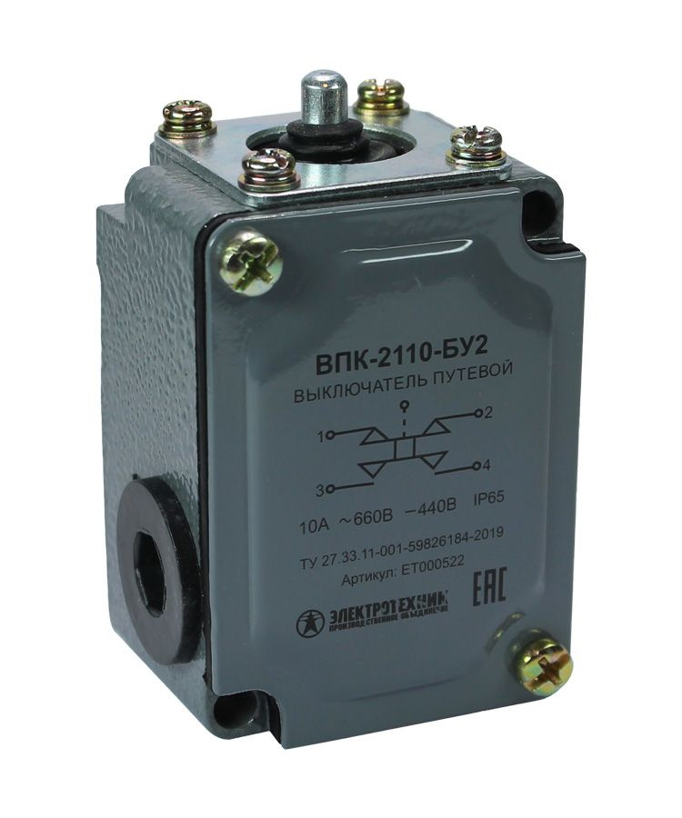 Путевой выключатель Электротехник Впк-2110-бу2, толкатель, ip65 ...