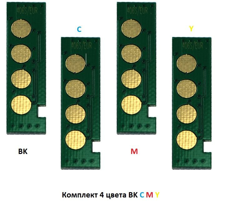 Комплект чипов Samsung CLT-406 BK C M Y SU464A +ST986A +SU254A + SU120A для Samsung CLX-3305W, CLX-3305, #1