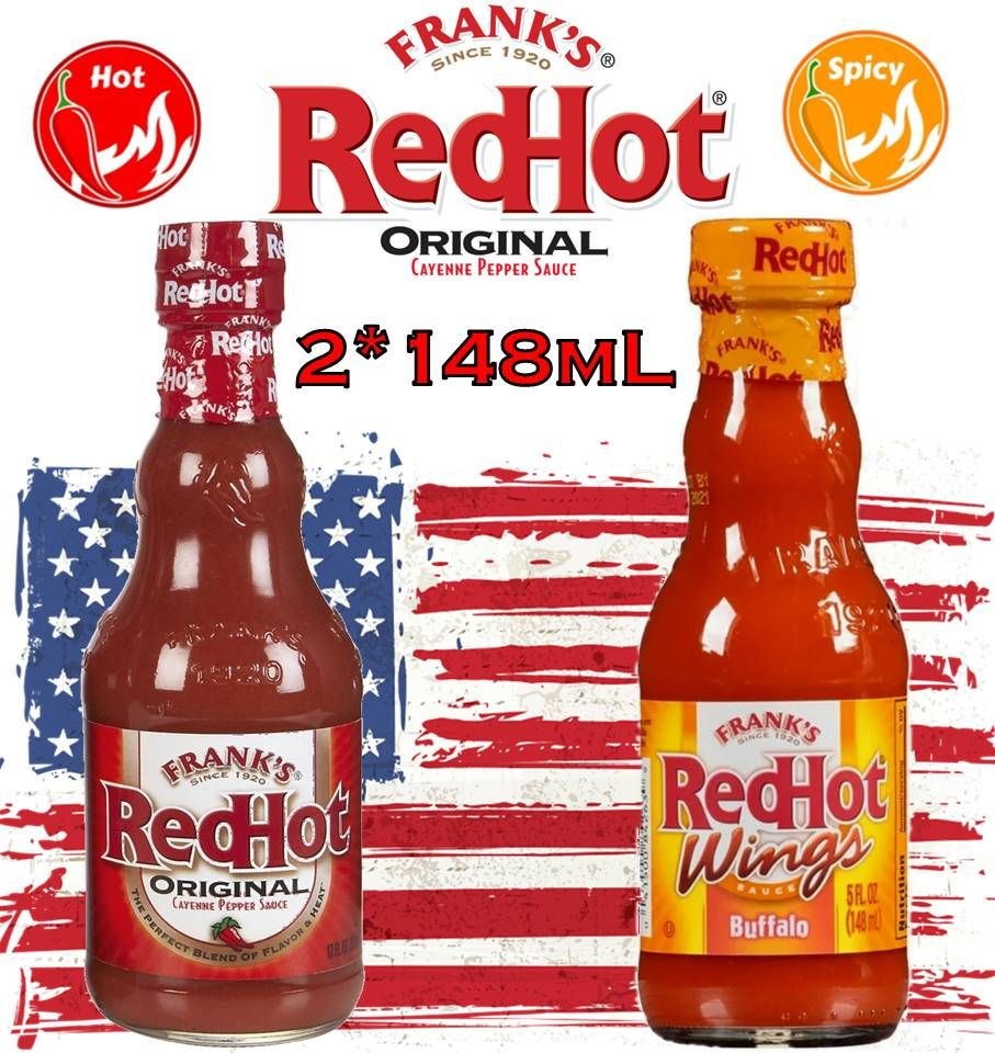 Соус острый 2шт*148мл Frank's RedHot Wings Sauce Buffalo +Frank's RedHot Original Pepper Sauce с кайенским #1