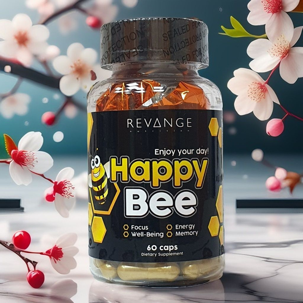 Бустер с ноотропным действием Happy Bee (Revange Nutrition) 60caps - купить  с доставкой по выгодным ценам в интернет-магазине OZON (1321441172)