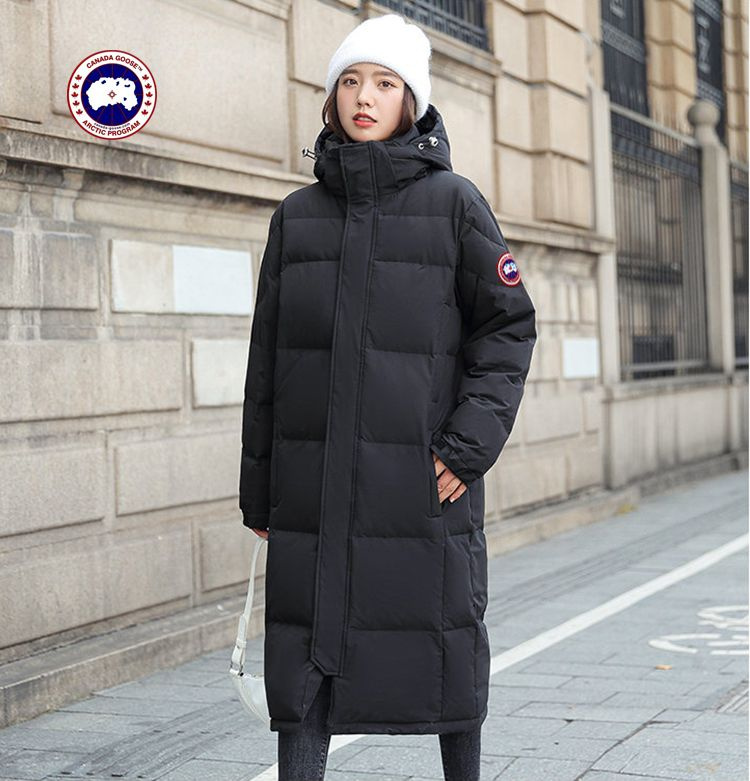 Long goose down on sale coat