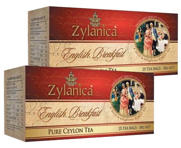 Чай черный ZYLANICA English Breakfast Tea, 2шт по 25 пакетиков. Зиланика  #1