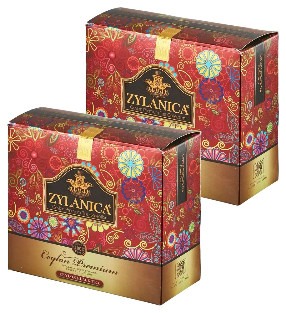 Чай черный ZYLANICA, 2шт по 100 пакетиков. Зиланика Сeylon Premium Black Tea  #1