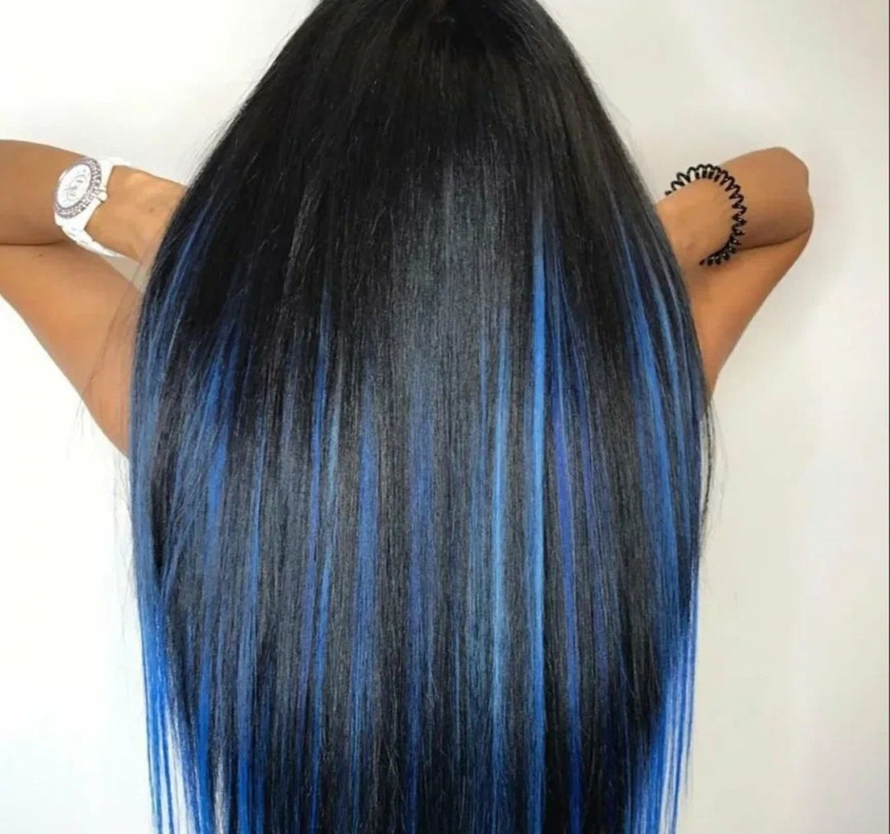 Синий цвет волос: кому подходит, оттенки и техники окрашивания