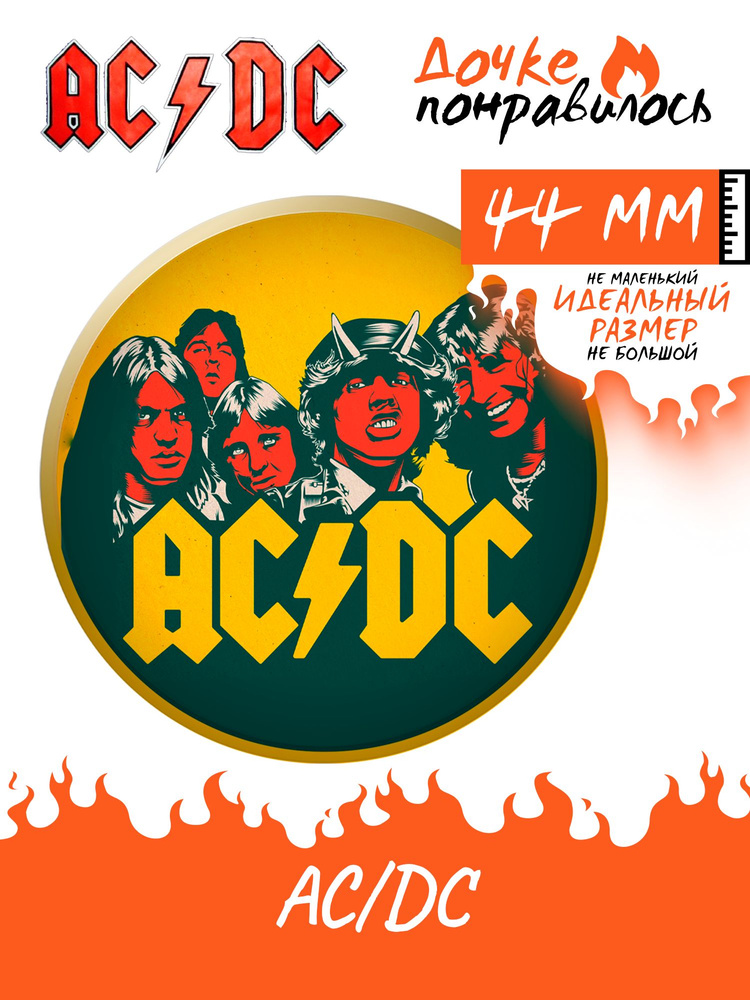 Значок на рюкзак AC/DC набор #1