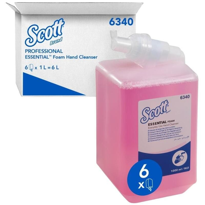 Картридж с мылом-пеной KIMBERLY-CLARK Scott Everyday Use 6340 1 л (6 штук в упаковке)  #1