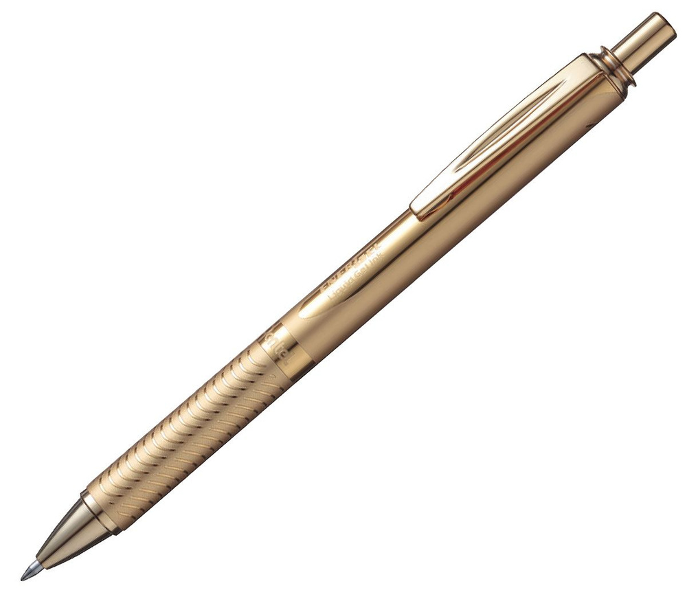 Ручка гелевая PENTEL ENERGEL STERLING BL407X-A GOLD золотистый корпус черные чернила  #1