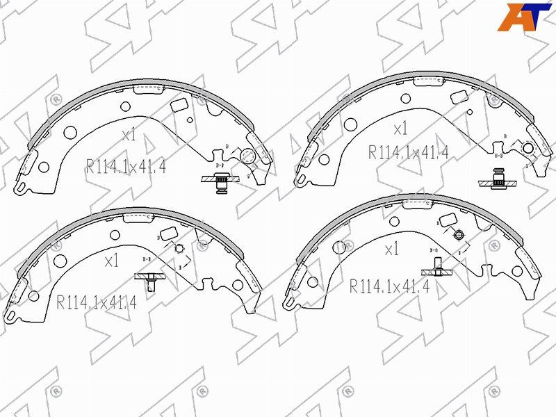 Колодки тормозные барабанные Toyota Camry (XV30) 01-06 / Hiace 07-20