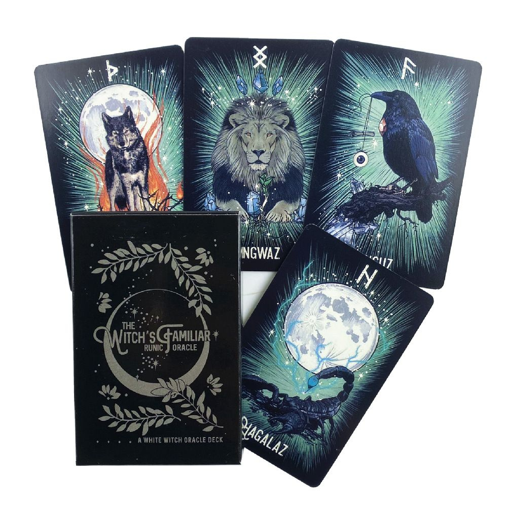 Карты таро горячий!! witch's familiar рунический оракул 24 инди колода ...