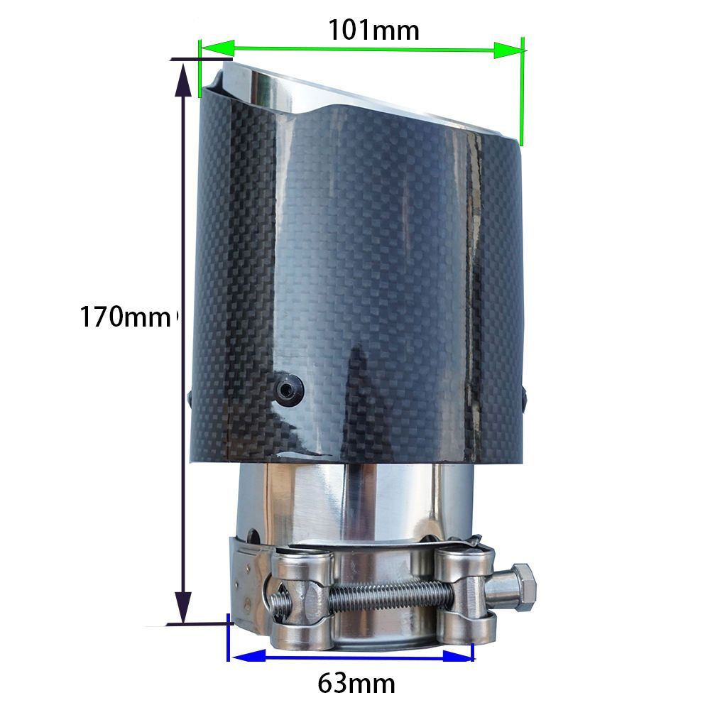 Насадка Акрапович Автомобильный Глянцевый Глушитель Из Углеродного Волокна,  Модификация Наконечника Выхлопной Трубы, Входной диаметр составляет 63 мм,  ...