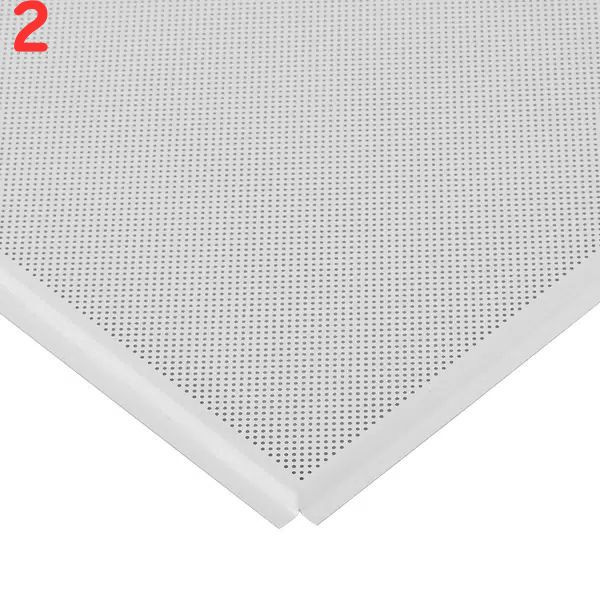 Кассета для подвесного потолка 600х600 мм Tegular Стандарт перфорированная алюминиевая белая матовая #1