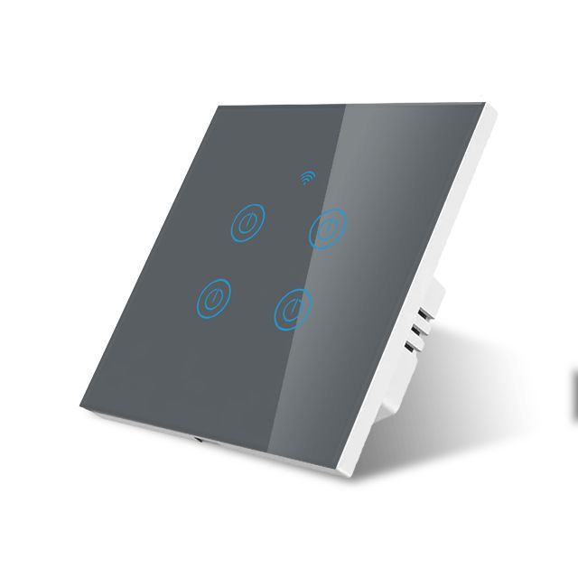 Умный сенсорный WiFi выключатель, Tuya, белый, умный дом, работает с ...