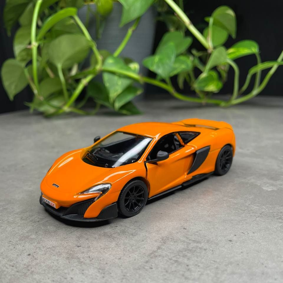 Машинка металлическая Макларен McLaren 675LT Kinsmart 1:36 5392DKT инерционная, цвет Оранжевый  #1