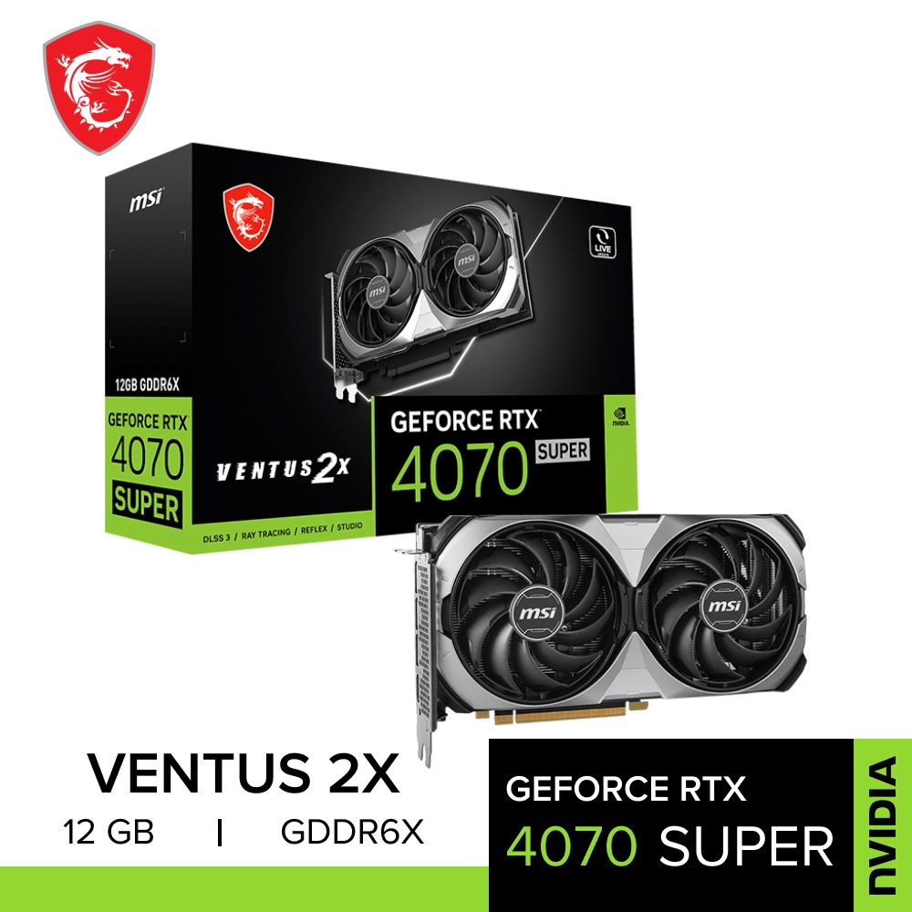 Видеокарта MSI GeForce RTX 4070 SUPER, 128 МБ PCI Express 4.0