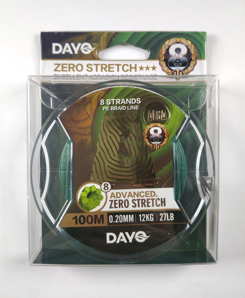 Плетенка DAYO ADVANCED ZERO STRETCH X8 100м, 0.08мм, 3кг, 7lb #1