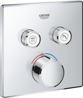 Смеситель для ванны с подключением душа grohe grohtherm 2000 34464001 двухрычажный с термостатом