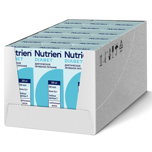Энтеральное питание Nutrien Diabet 18 шт, 200 мл, с нейтральным вкусом, продукт для диетического лечебного #1