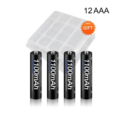 Аккумуляторные батарейки типа ААА Palo 1100 mAh, 1,2 V 12 шт ...