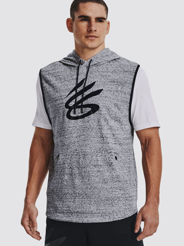 Grey nike sleeveless on sale hoodie