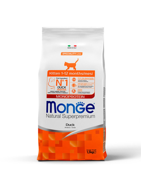 Monoprotein для котят и беременных кошек, из утки, 1,5 кг