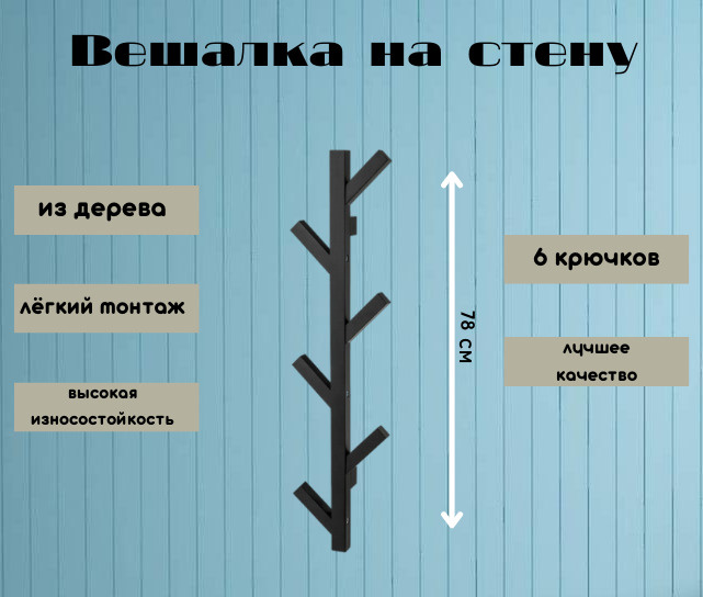 Вешалка для монтажа на стену