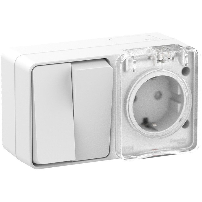 Розетка IP54 Schneider Electric AtlasDesign Profi54 + выключатель ...
