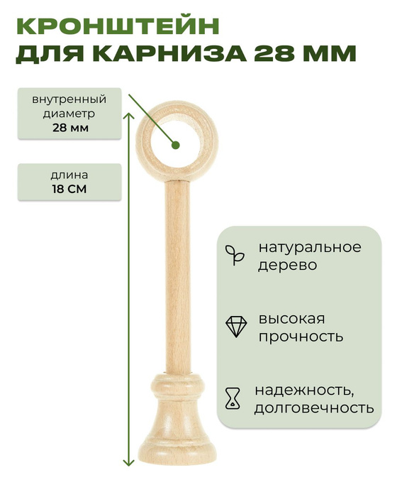 Кронштейн для карниза из дерева