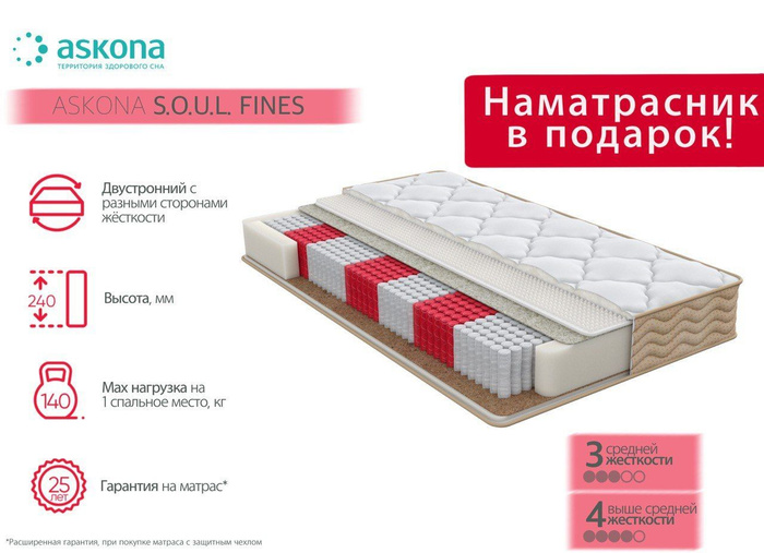 Матрас askona soul fines 160x200