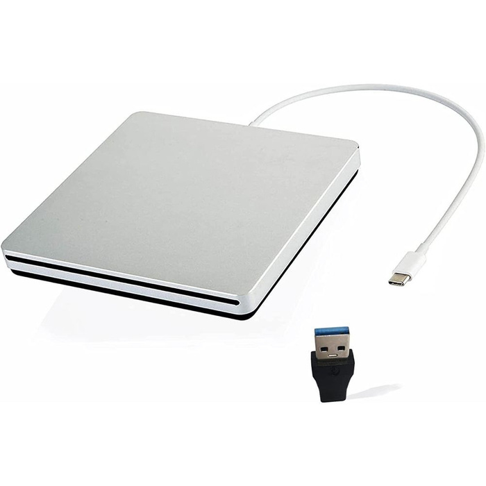 Внешний привод CD DVD, USB C Ultra Slim CD DVD Burner/Writer/Reader USB ...
