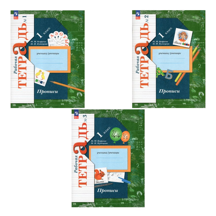 Прописи 1 класс Комплект Рабочая тетрадь В 3-х частях | Кузнецова М.И ...
