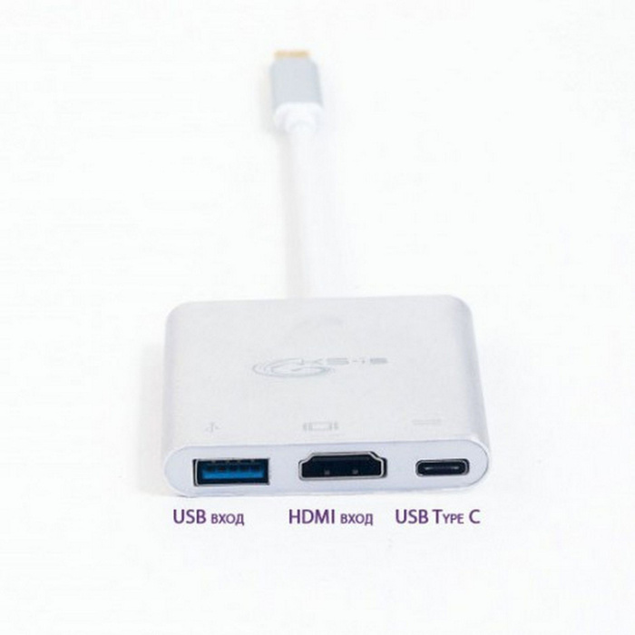 Разветвитель USB-C -> HDMI + USB Type A + USB-C - купить по выгодной ...