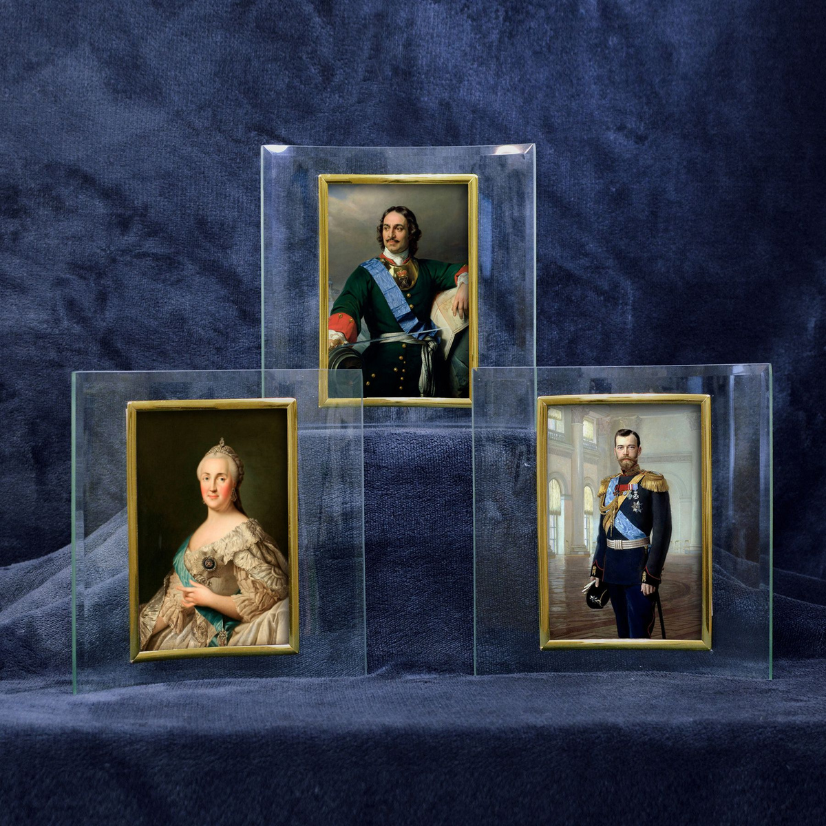 Портреты правителей СССР и России: Ленин В.И., Сталин И.В., Путин В.В ...