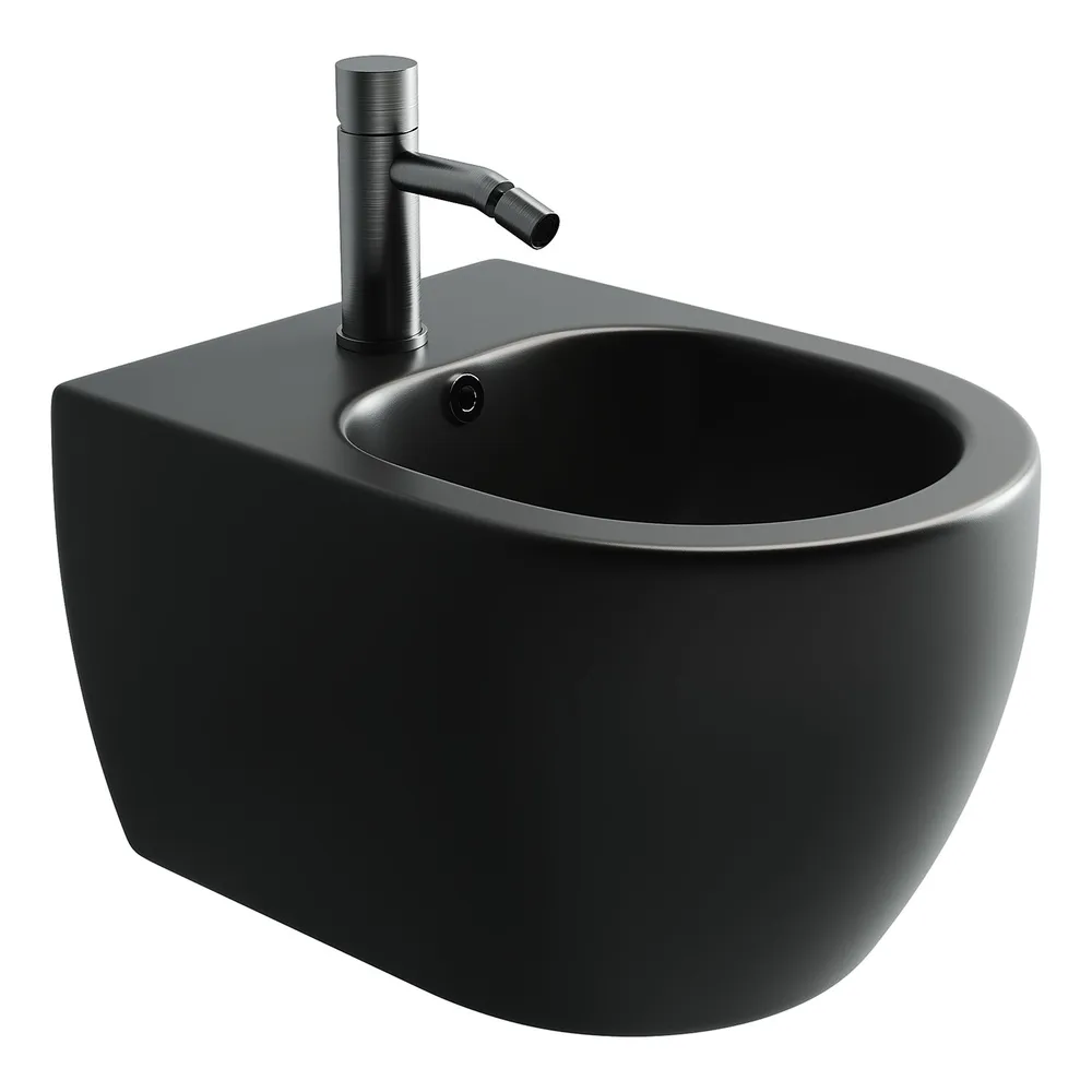 Подвесное биде Ceramicanova Play CN3002MB чёрный матовый, черный