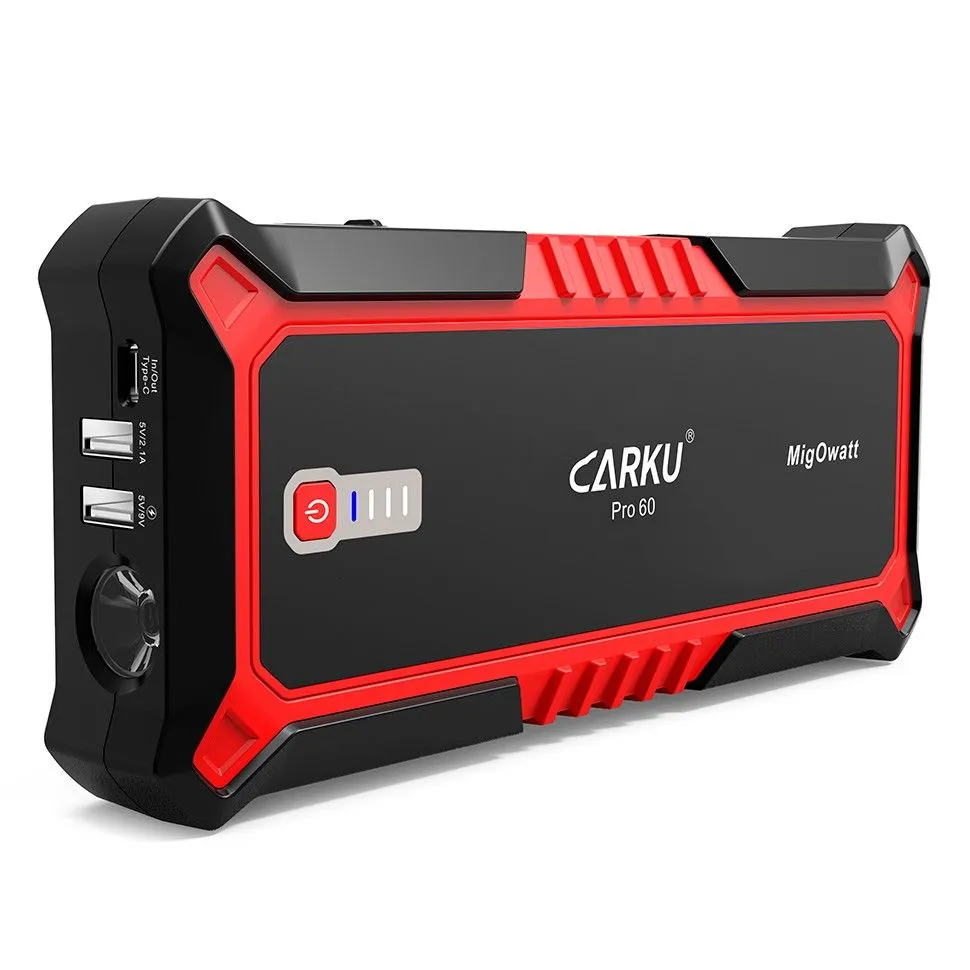 CARKU PRO-60 - портативное пусковое устройство для автомобиля 12В (25000 мАч, пусковой ток 600А, пиковый ток 1500А), 25000 мАч, фото 5