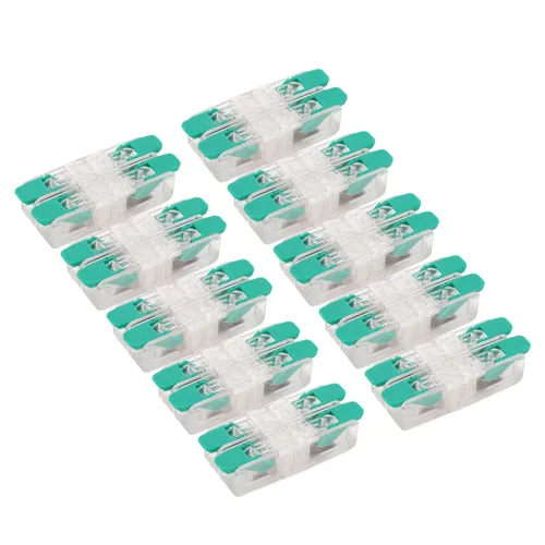 10 шт. клеммный соединитель проводов 2 входа 2 выхода, 0.5-6 мм , медный контакт, 41А 450В, для быто