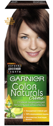 Крем-краска для волос Garnier Color Naturals Стойкая питательная оттенок 4.15 Морозный каштан