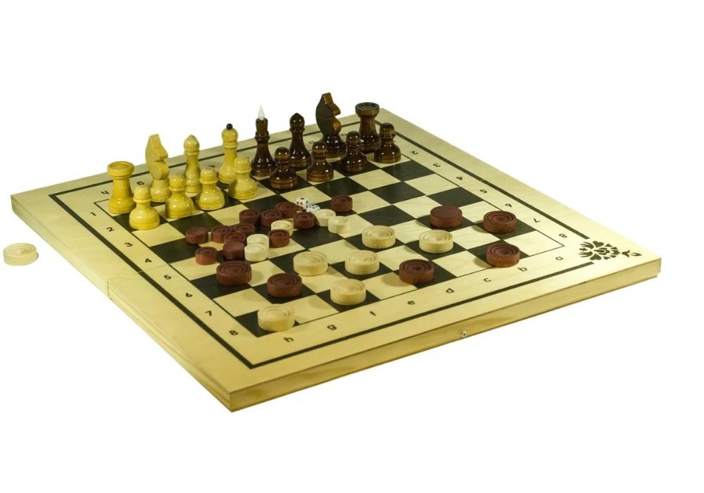 Игра настольная 3 в 1: нарды, шахматы, шашки. 29х29см Игра настольная 3 в 1: нарды, шахматы, шашки. 29х29см