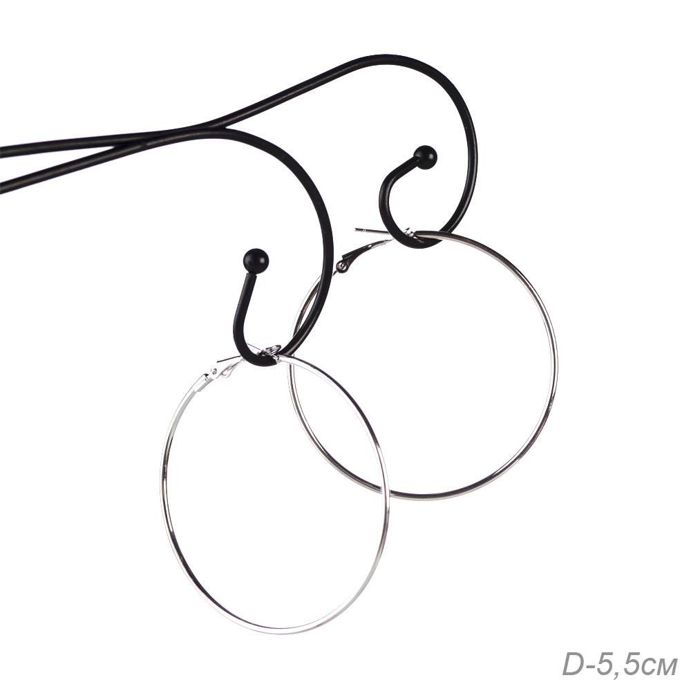 Серьги - кольца 5,5 см, 953A-18