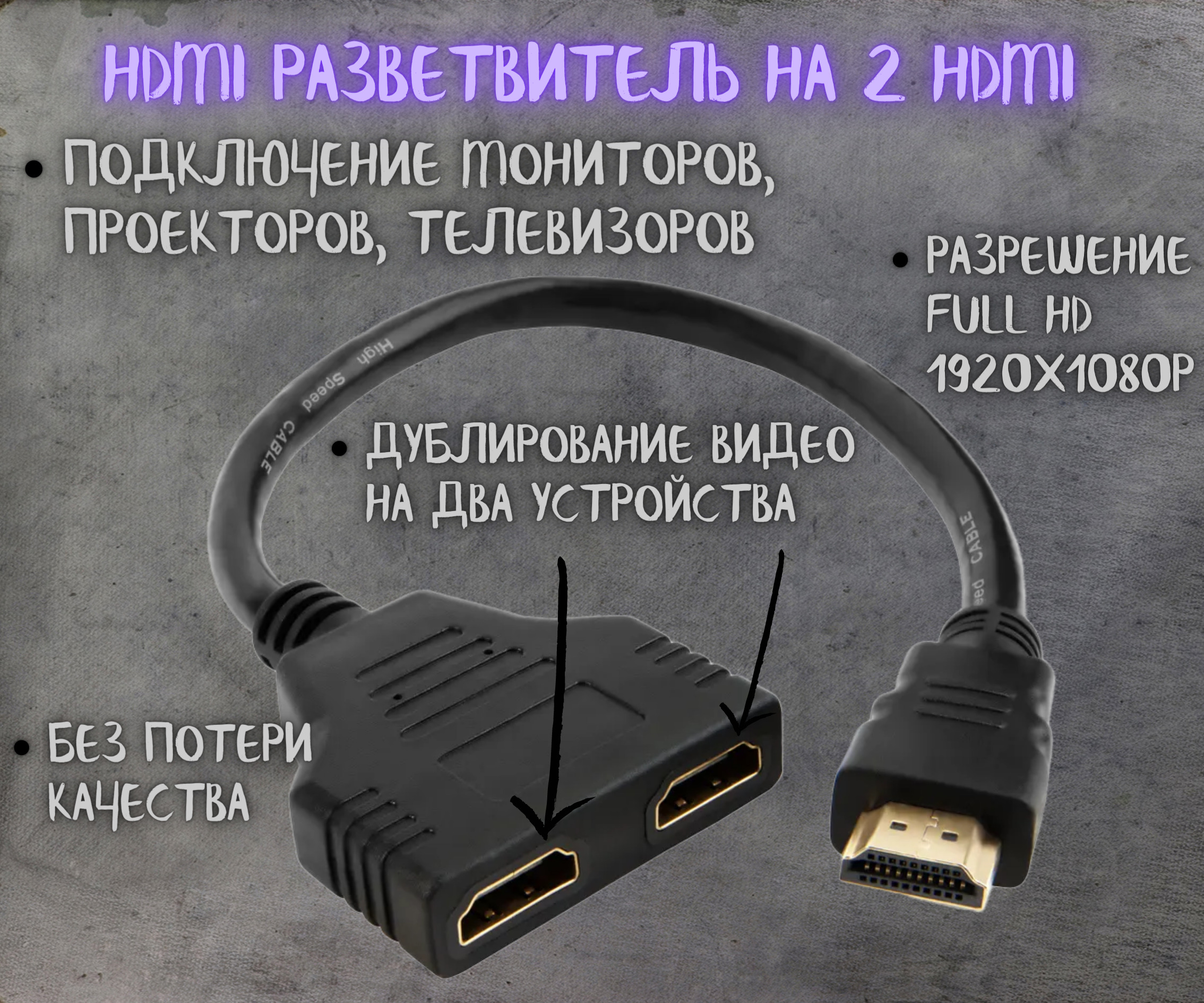 РазветвительHDMIна2монитора