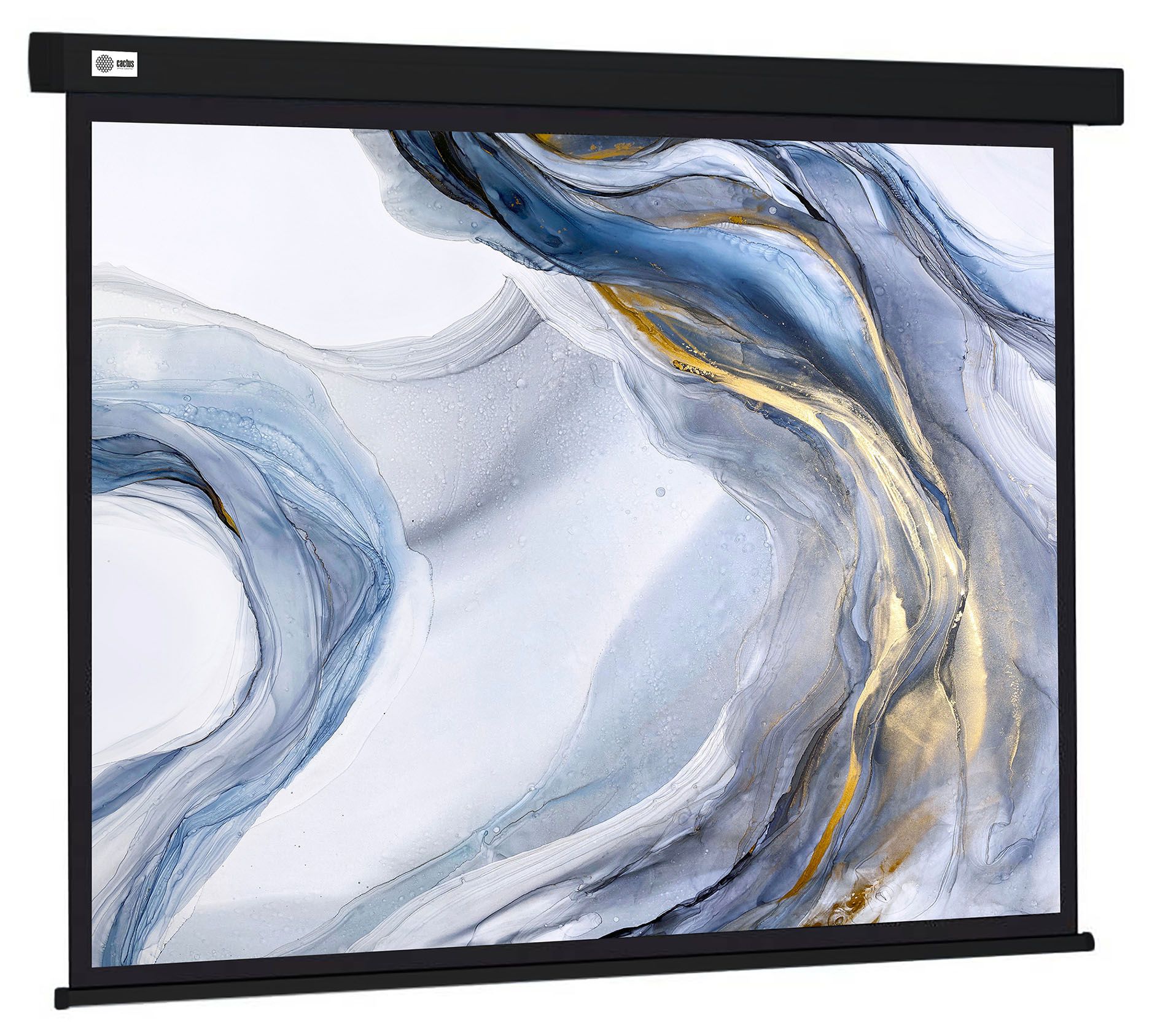 ЭкранCactusWallscreenCS-PSW-180X180-BKчерный,размерэкрана180x180см,формат1:1,настенно-потолочный,рулонный