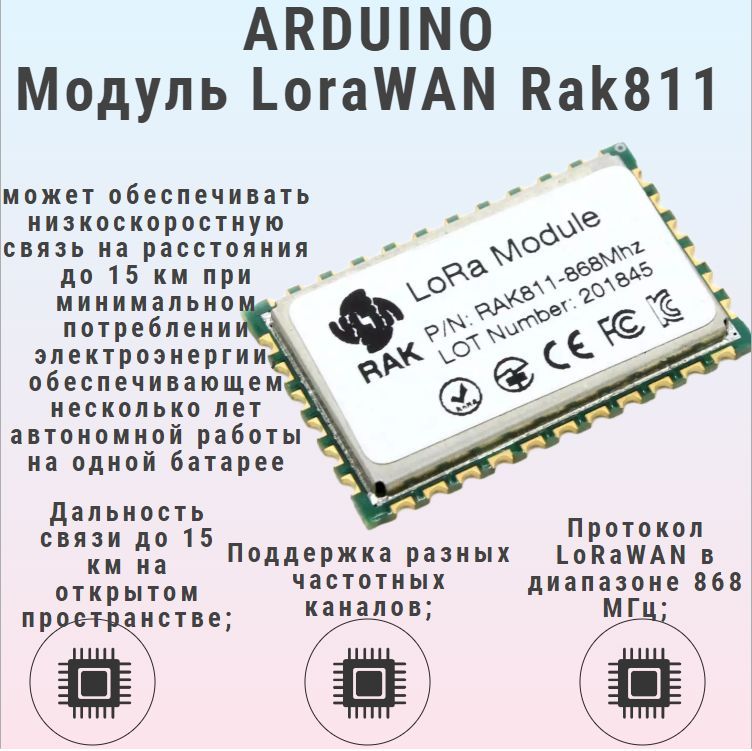 ARDUINO H38 модуль LORAWAN RAK811 на базе SX1276 купить на OZON по ...
