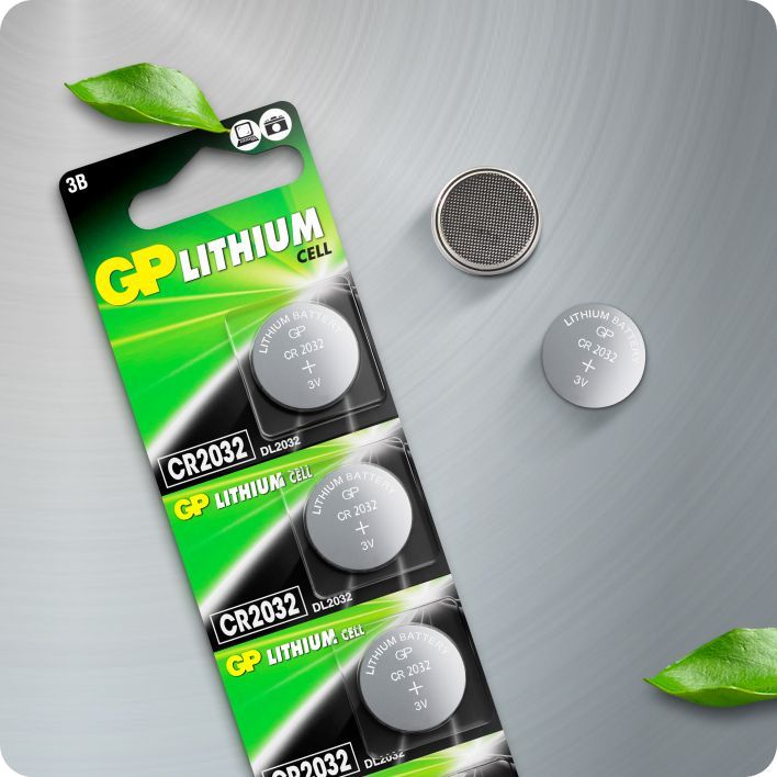 Батарейки таблетки литиевые GP Lithium (CR2025) 3V, 2 шт -  с .