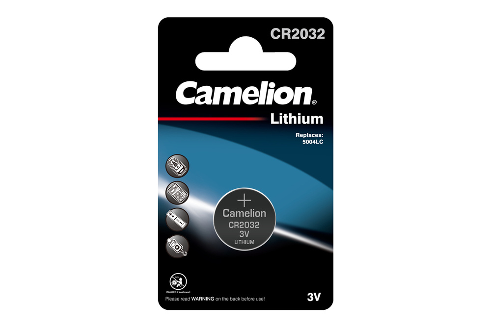 Батарейка дисковая литиевая Camelion CR2032, 1 шт. #1