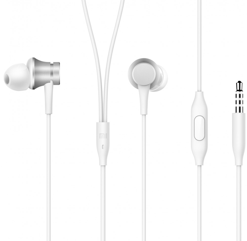 Наушники Xiaomi Mi In-Ear Headphones Basic HSEJ03JY (ZBW4355TY)  белые/серебристые