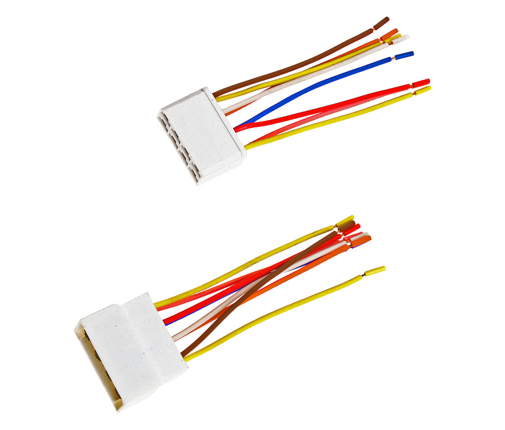 Разъем соединительный 6.3мм 8-клеммный (м+п) в сборе с проводами АЭНК ...